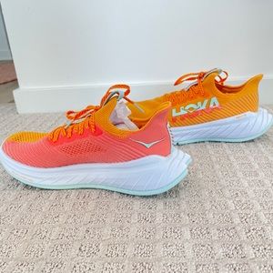 HOKA Carbon x 3 9B Orange Coral Teal RARE